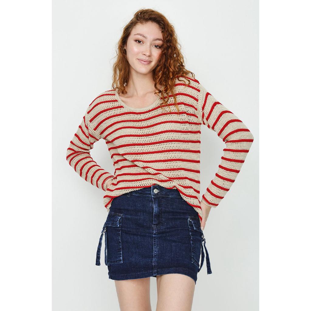 Женская синяя джинсовая мини-юбка с карманами-карго