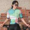 Летняя женская гоночная веломайка с цветными блоками Ropa Ciclismo, веломайка для горного велосипеда с коротким рукавом, быстросохнущая