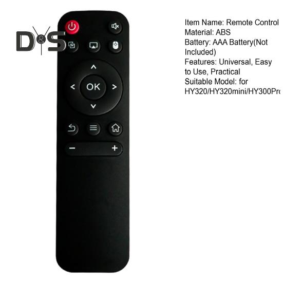 Пульт дистанционного управления проектора с высокочувствительной инфракрасной технологией, легкий универсальный интеллектуальный пульт дистанционного управления для HY320/HY320mini/HY300Pro