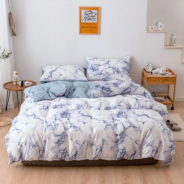 6 цветов, комплект пододеяльников с подушкой, пододеяльник с мраморным принтом, одинарный, двойной, полный комплект постельного белья размера «queen-size», на молнии