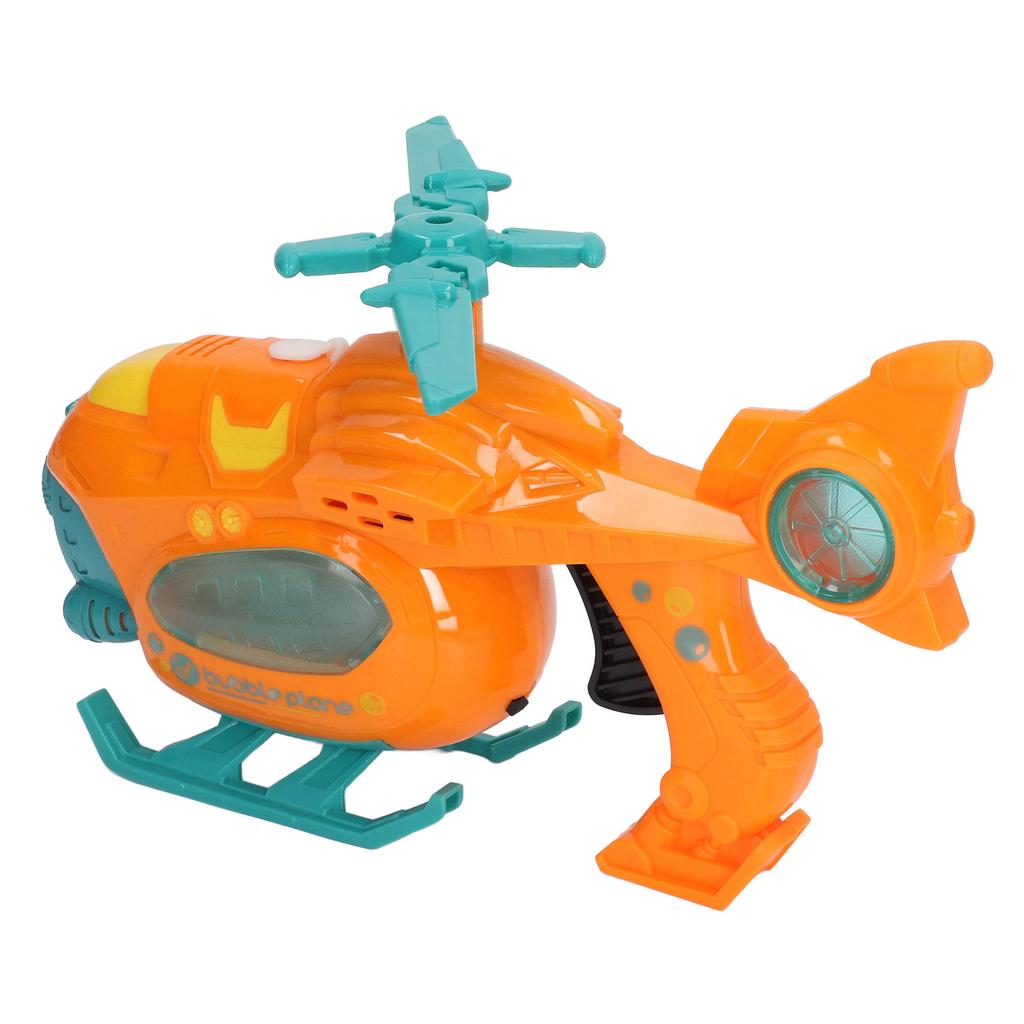 Bubble Blowing Toy Helicopter Shape Sound Light Battery Powered Automatic Bubble Making Toy