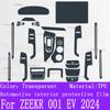 For  ZEEKR 001 EV 2024  Gearbox Panel Navigation Screen Automotive Interior TPU Protective Film Cover Anti-Scratch Sticker