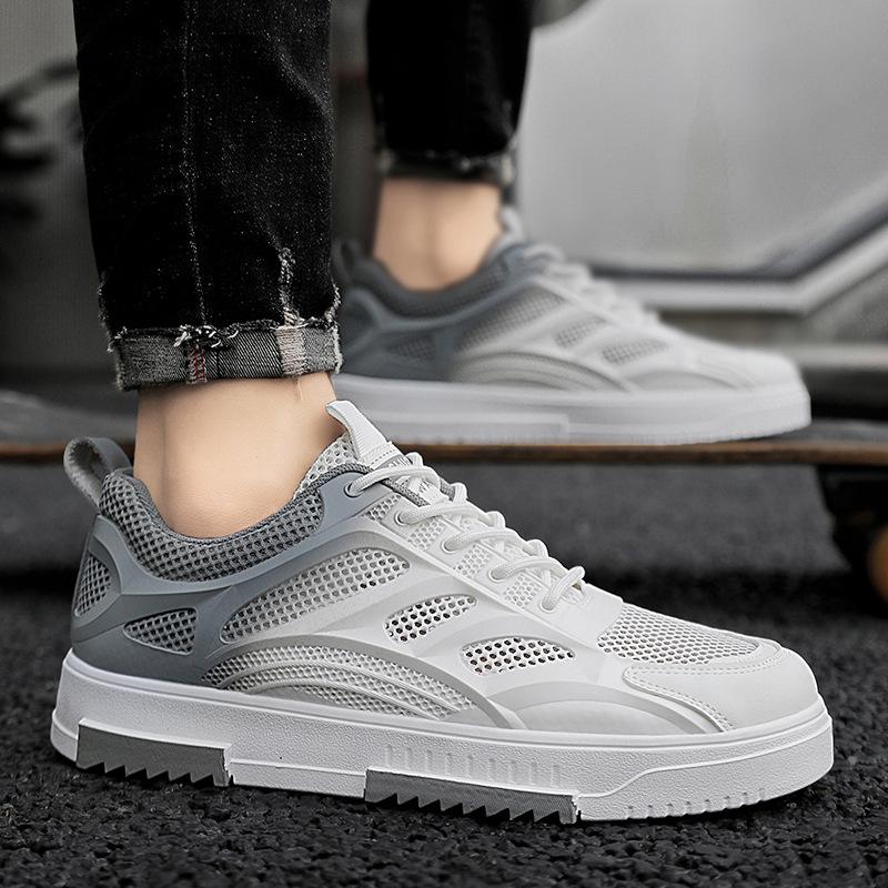 New ModelMesh Color Matching Breathable Comfortable Flat Men'S Board Shoes Work Leisure Sports Low-Top Trendy Men'S Shoes