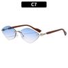 New Elegant Frameless Bevelled Edge Women's Sunglasses Multiple Color Choices with Premium Metal Frame Lightweight Durable