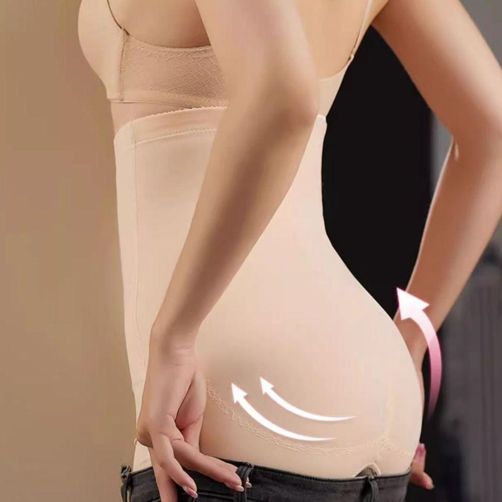 Tummy Shapers High Waist Shapewear Four Row Buckle Tummy Shapers Flat Belly Panties Lady