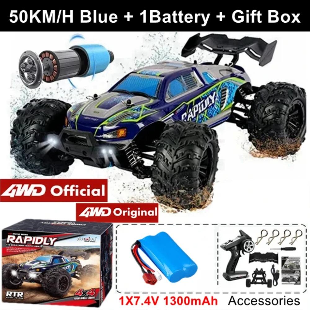4WD 1:16 80 км/ч Супер Бесколлекторный 50 км/ч Коллекторный Радиоуправляемый Автомобиль 4x4 Внедорожник Пульт Дистанционного Управления Высокоскоростной Дрифт Гонки Грузовик Багги Игрушка Подарок