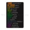 Think Positively Bodbeli Metal Plaque Cave Garage Designs Wall Printing Tin Sign Poster