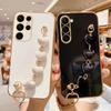 Браслет-сердечко Чехол для Samsung Galaxy S23 S21 S22 S20 Fe S10 S9 Note 10 Plus 20 Ultra 9 Цепочка Покрытие Силиконовый Чехол S23fe