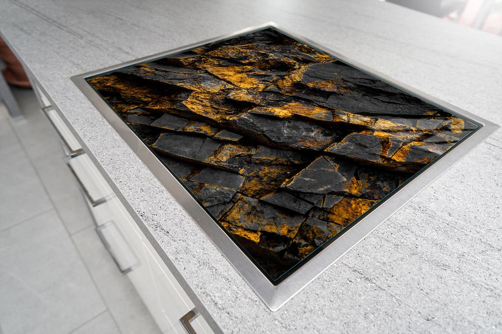 Glass protective plate for the stove 70x52 Skała