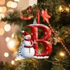 1PCS Christmas Tree Decoration 2D Letter Pendant Acrylic 26 Letter Pendant Hanging Christmas Tree Ornament Accessories Navidad