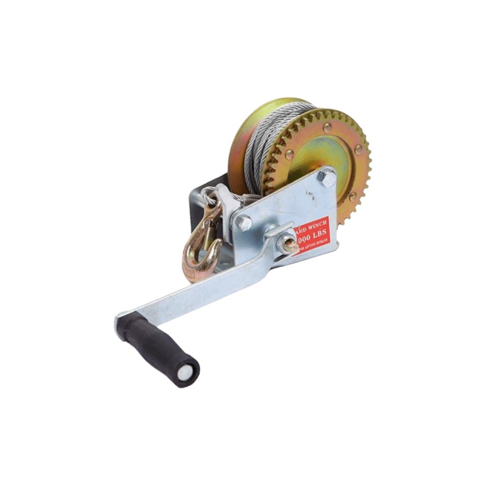 Two-Way Ratchet Manual Winch Self-locking Boat Winch Fixed Winch Cable Hoist Boat Towing