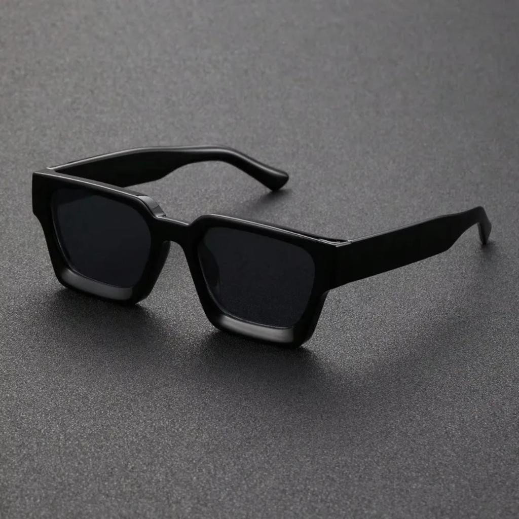 1PC Unisex Plastic Fashion Square Frame Sunglasses For Street Photography And Beach Trips Driving Accessories
