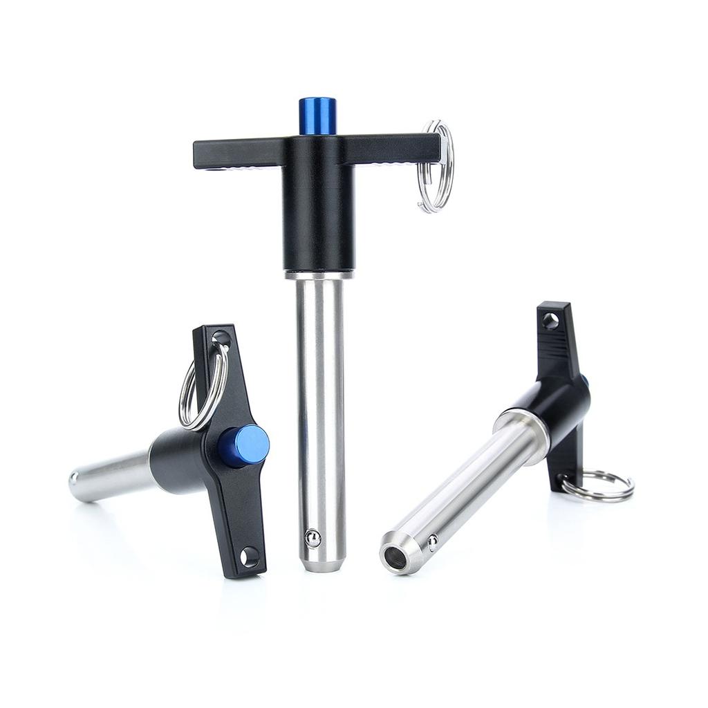 T-Handle Aluminum Grip Fastening Locating Safety Pins Quick Release Button Pins Ball Lock Pins With Ring