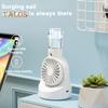 Portable Table Misting Fan with 4 Speed Settings Strong Airflow Low Noise Compact Size Rechargeable Personal Cooling Fan