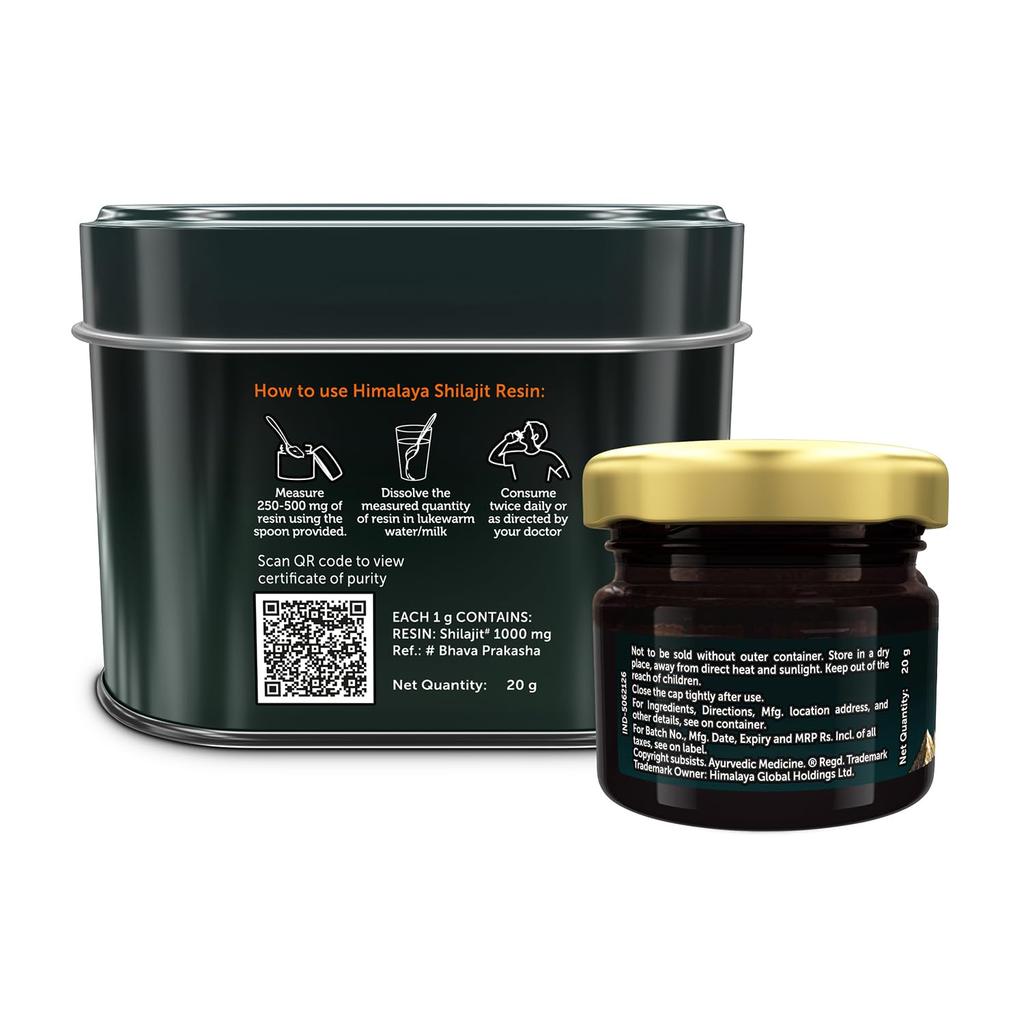 Himalaya Смола Шиладжит 20г | Чистый Гималайский Энергетик для Выносливости и Жизненной Силы