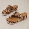 2024 Leopard High Heels Platform Slippers Women Shoes Summer Wedges Sandals Beach Flip Flops 2024 2024 Pumps Slides Femme Zapatos