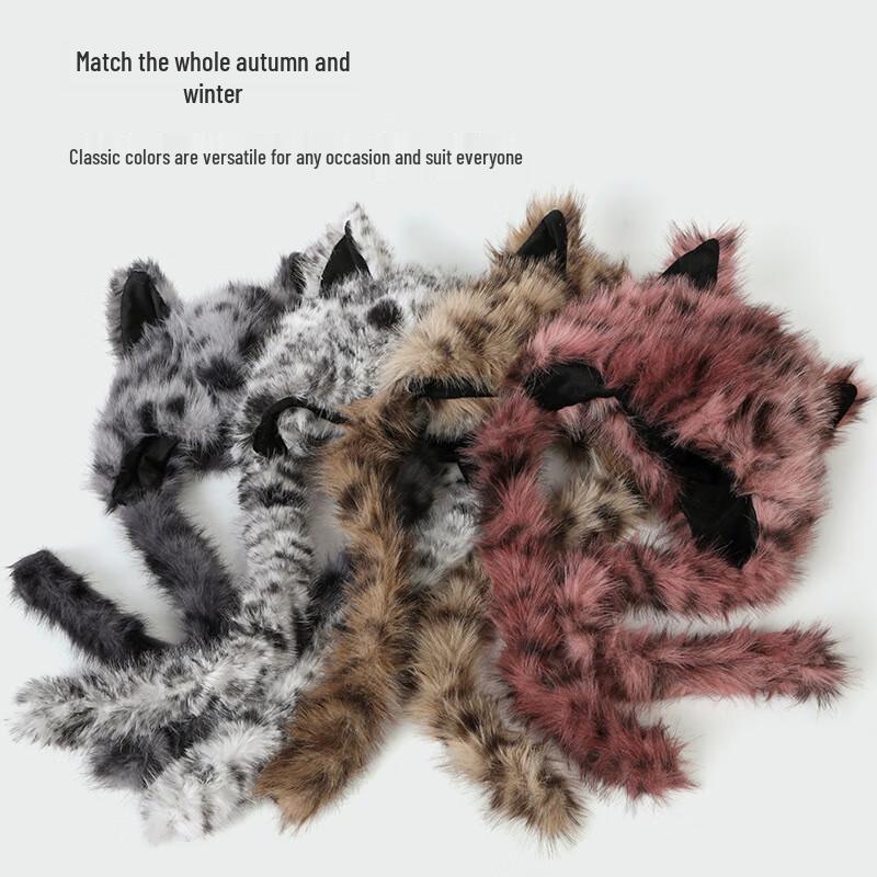 LCsanyp Милая зимняя шапка с кошачьими ушками и ушанками