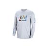 Футболка свободного покроя NBA Brooklyn Nets City Edition L/S, белая мужская уличная одежда DN8487-100