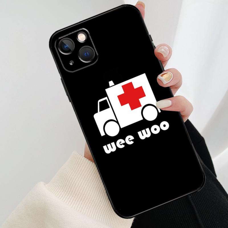 Чехол Wee Woo Ambulance для iPhone 17 Pro Max 14 13 12 11 15 16 Pro Max mini 16 15 Plus 16e 17 Air