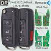 DR 5K0837202AD/AJ/AE/AK... Чип ID48 315/434 МГц Автомобильный Пульт Дистанционного Ключа Для VW Golf 6 Jetta Tiguan Touran Beetle Eos Seat Skoda Fabia