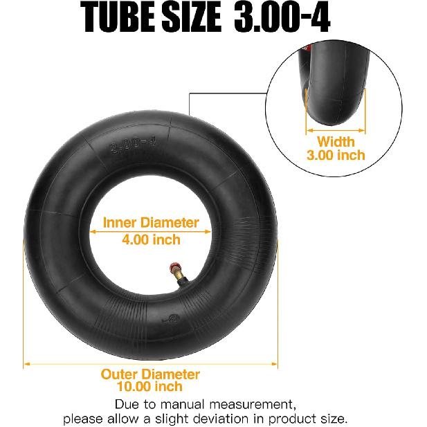 FVRITO 3.00-4 260X85 10"X3" Inner Tube For Razor E300 E325 EZip E-400 450 IZIP I-400 Jazzy PaceSaver Pocket Rocket Chopper Mobility Gas Electric