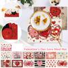 Artoid Mode Red Love Valentines Day Placemats Set Of Wedding Holiday Table Mats For Party Kitchen Dining Decoration