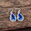 Tanzanite Gemstone 925 Sterling Silver Handmade Jewelry Earrings 1.40" For Gift EE-9-9