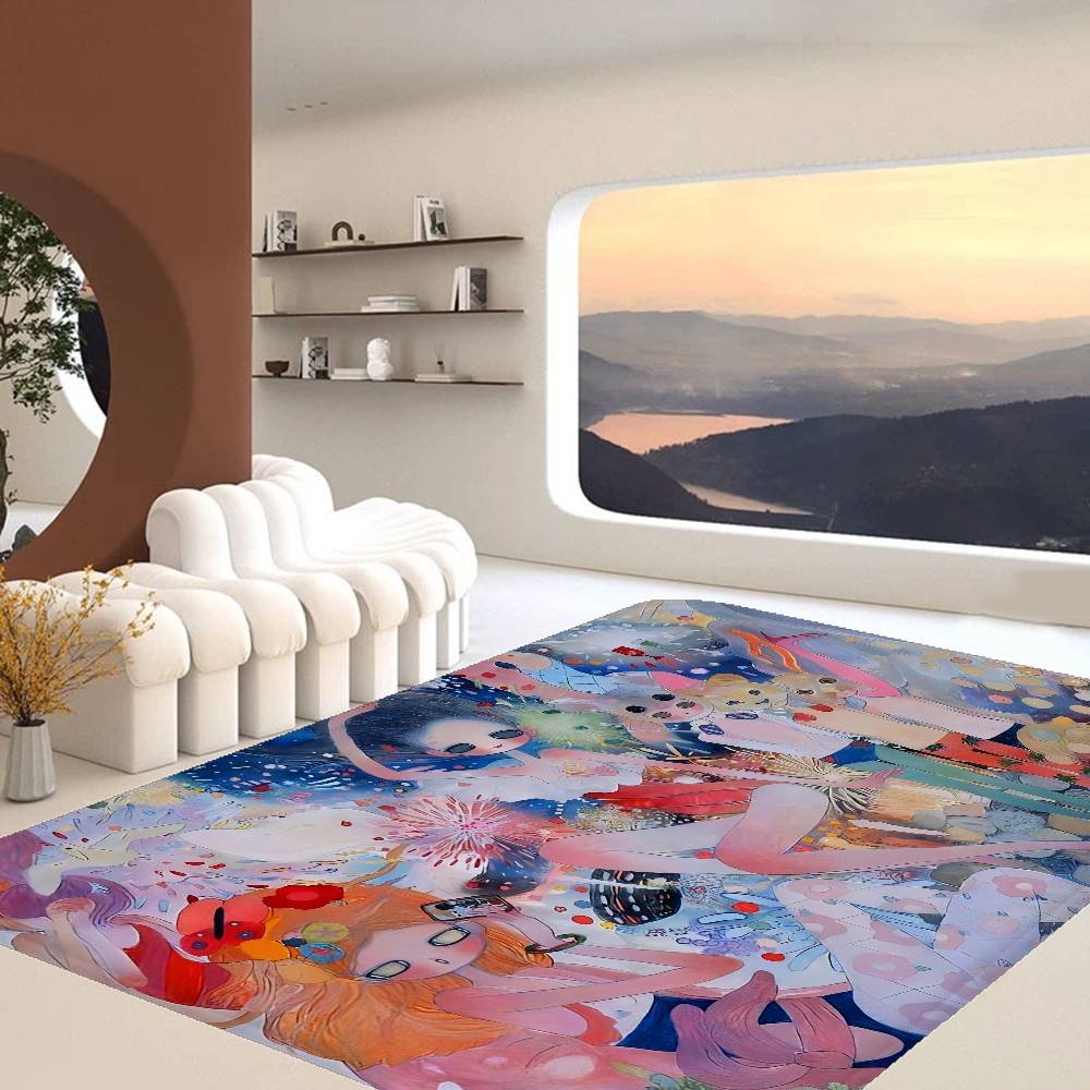 A-Aya T-Takano Art Anime Bathroom Mat Kids Room Bedroom Decoration Balcony Anti-Slip Doormat Living Room Welcome Rug