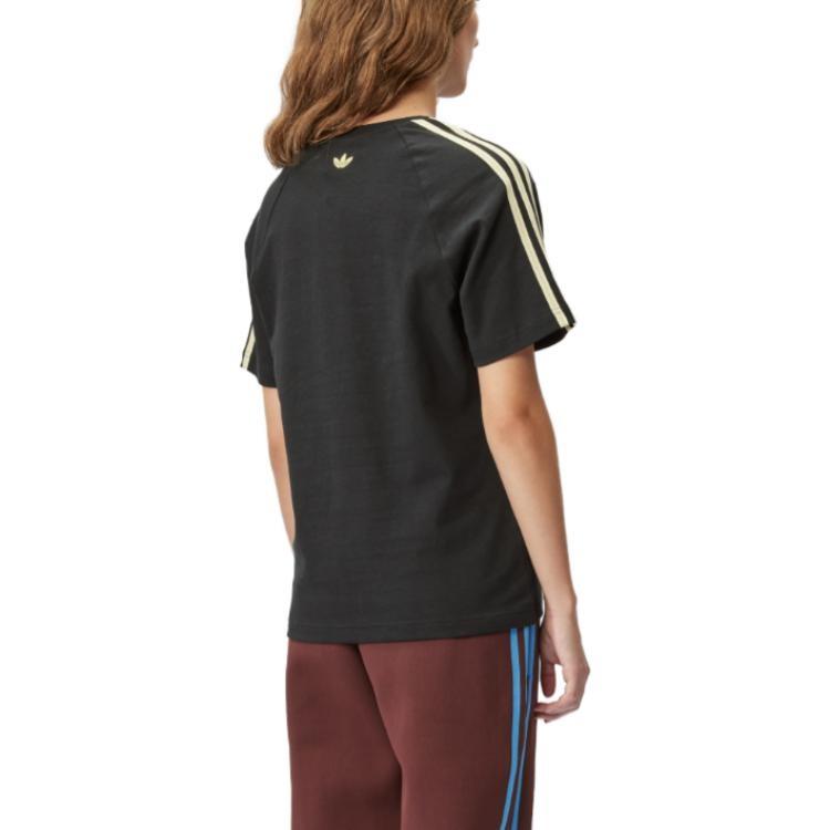 adidas x Wales Bonner Stripe T-Shirt Asia Sizing 'Black Beige' Men's IM8402