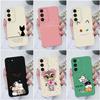 Case For Samsung Galaxy S22 S23+ S20 S21 Plus Ultra S 20 21 Cute Cat Owl Pattern Protective Liquid Square Silicone Case Bumpers For Samsung S23 Fundas