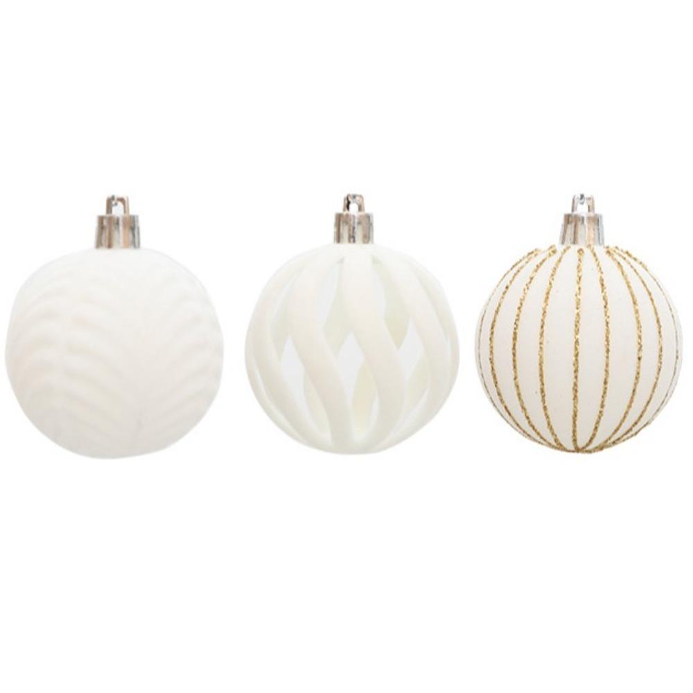 6pcs/Box DIY Crafts Painted Christmas Gifts Boxes Pendant Plastic Christmas Gift