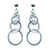 [D6843] - Silver 'Choréographie' Silver Earrings - 38 Mm