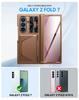 Чехол-книжка для складного телефона Samsung Galaxy Z Fold 7 с держателем для RFID-карт, противоударным дизайном и защитой объектива камеры - Золотой
