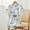 Women’s Minimalist Whale Graphic T-Shirt Soft Fabric,Round Neck Short Sleeve,Casual Versatile Top for Daily & Date Outfits