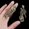 Аксессуары Подарочный Панк Высокое Качество Регулируемый Уникальный Дизайн Китайского Дракона Кольцо Моды Многослойный