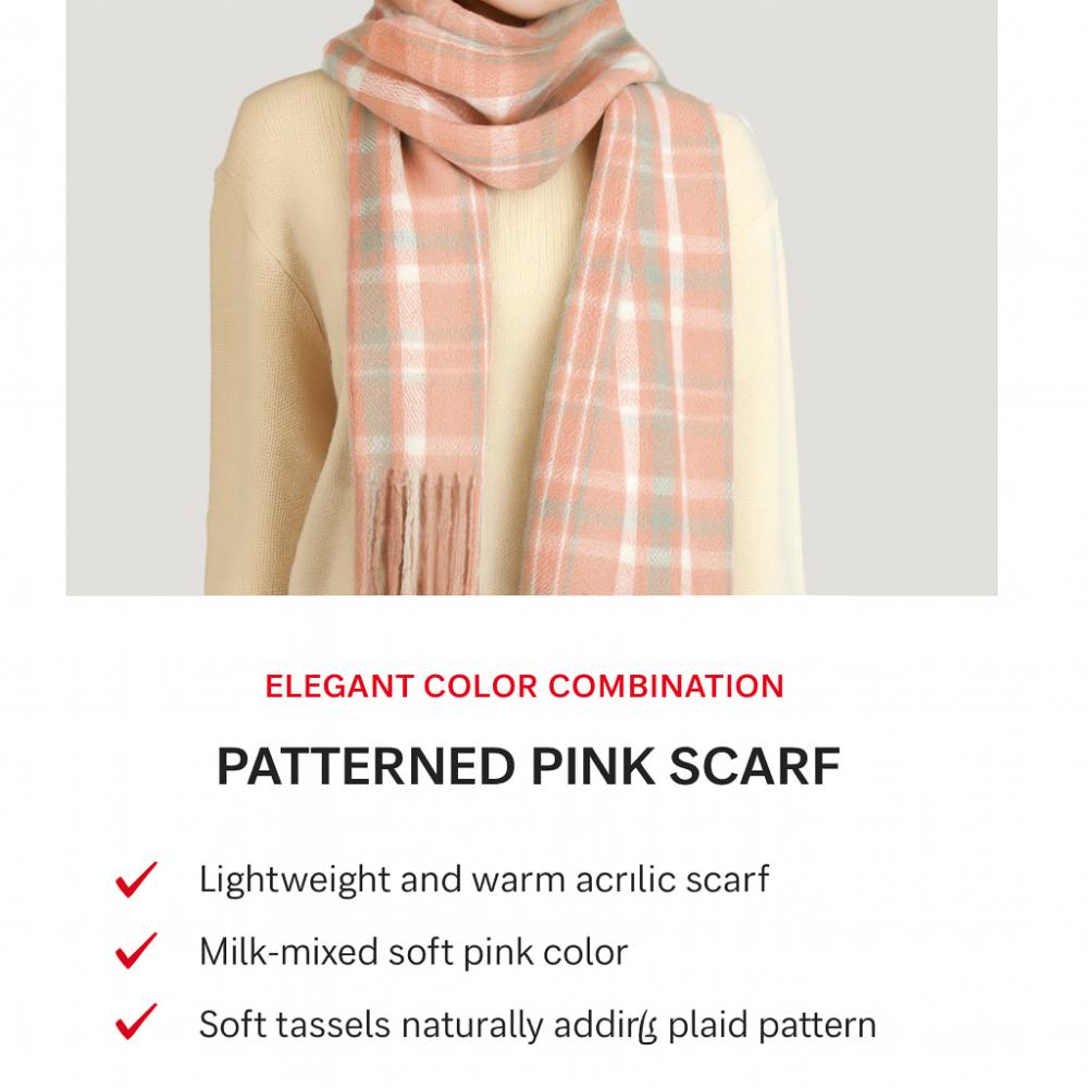 Style Pink Pattern Point Scarf – Affordable Luxury & Cozy Style