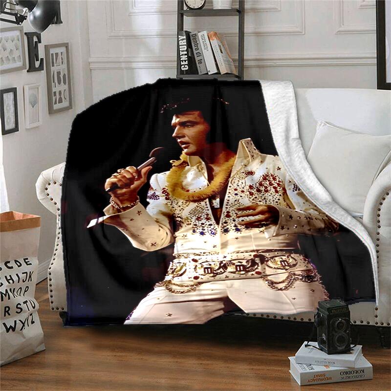 Elvis Flannel Blanket Soft All-Season Throw, Design for Camping, Car Travel, Hiking Sofa, Bed, Office Perfect Gift for Parties