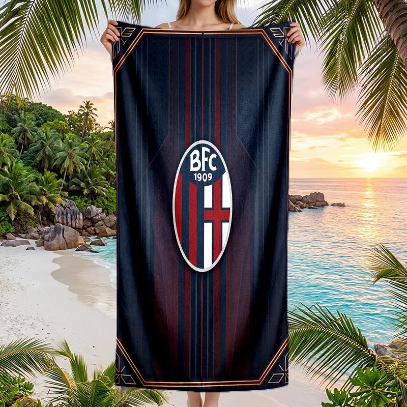 Bologna FC принт Быстросохнущее пляжное полотенце Микрофибра Впитывающее Портативное Дорожное Полотенце для плавания
