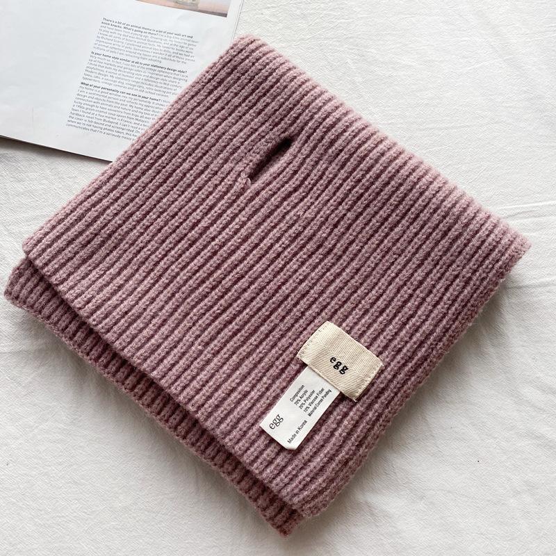 Scarf Designer Niche Macaron Candy Solid Color Cross Wool Fashion Ins Knitted Scarf