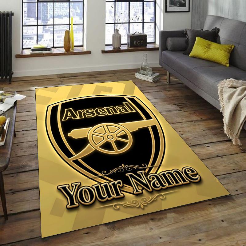 A-Arsenal Design Area Rug Personalized Name- Non-Slip, Soft & Cozy Floor Mat for Living Room, Office - Indoor/Outdoor Carpet