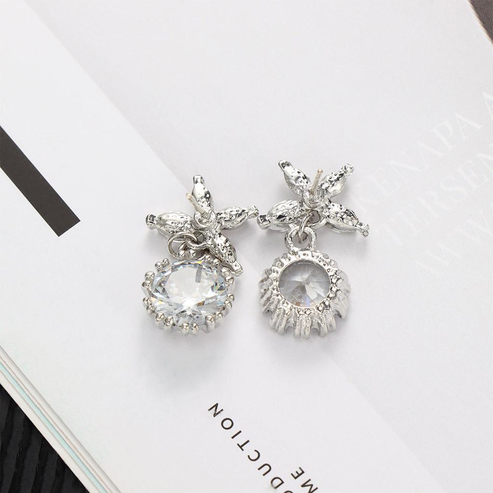 Needle Rhinestone Shiny Prevent Allergy Jewelry Dangle Drop Earrings Fashion Accessories Ear Studs