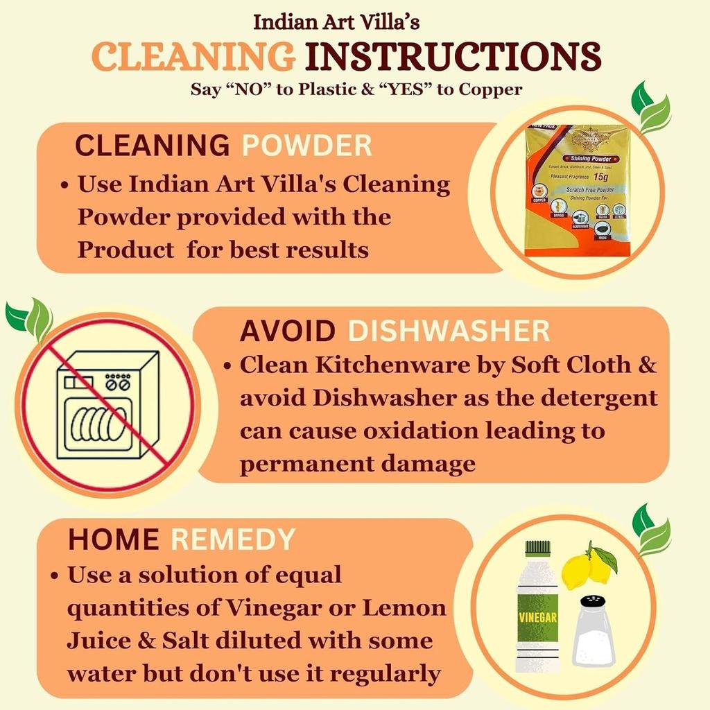 Pure Copper Plain Glass with Luxury Design, Drinking Serving Water, Yoga Ayurveda, Volume-300 Ml, Pack of 2