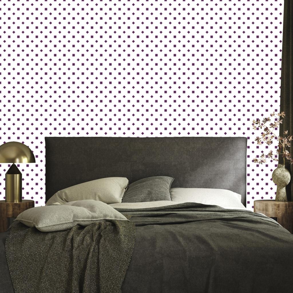 Dots Wallpaper, light gray, white background, for Living Room and Bedroom, 50x1000