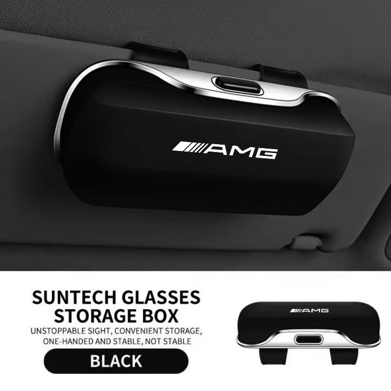 WAM3 Car Visor Sunglasses Glasses Case Glasses Holder Clip Box For Mercedes Benz AMG W203 W205 W206 W211 W220 W212 W201 W210 E300