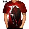 Bull Series 3D Trend Printed Adult Casual Fashion Short Sleeved T-shirt
