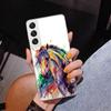 Animal Oil Painting Horse Phnoe Case for Samsung Galaxy S26 S25 Edge S23 S24 Ultra S22 Plus S21 S20 FE Unique Cover Soft Coque G