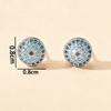 Evil Eye Micro Paved Zirconia Hoop Earrings For Women Minimalist Cool Niche Personality Temperament Jewelry