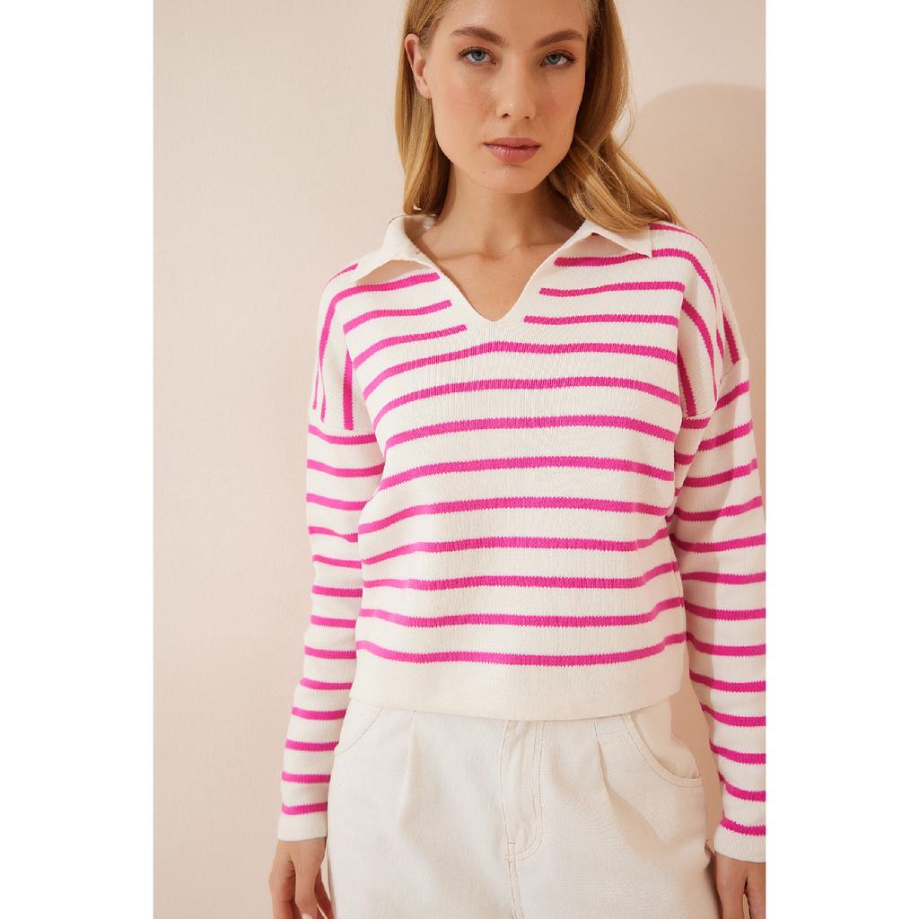 Women's Polo Neck Knitwear Sweater Us00293