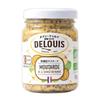 Органическая цельнозерновая горчица Delouis 90 г - Премиальная приправа с органическим яблочным уксусом, сертифицирована ЕС и AB