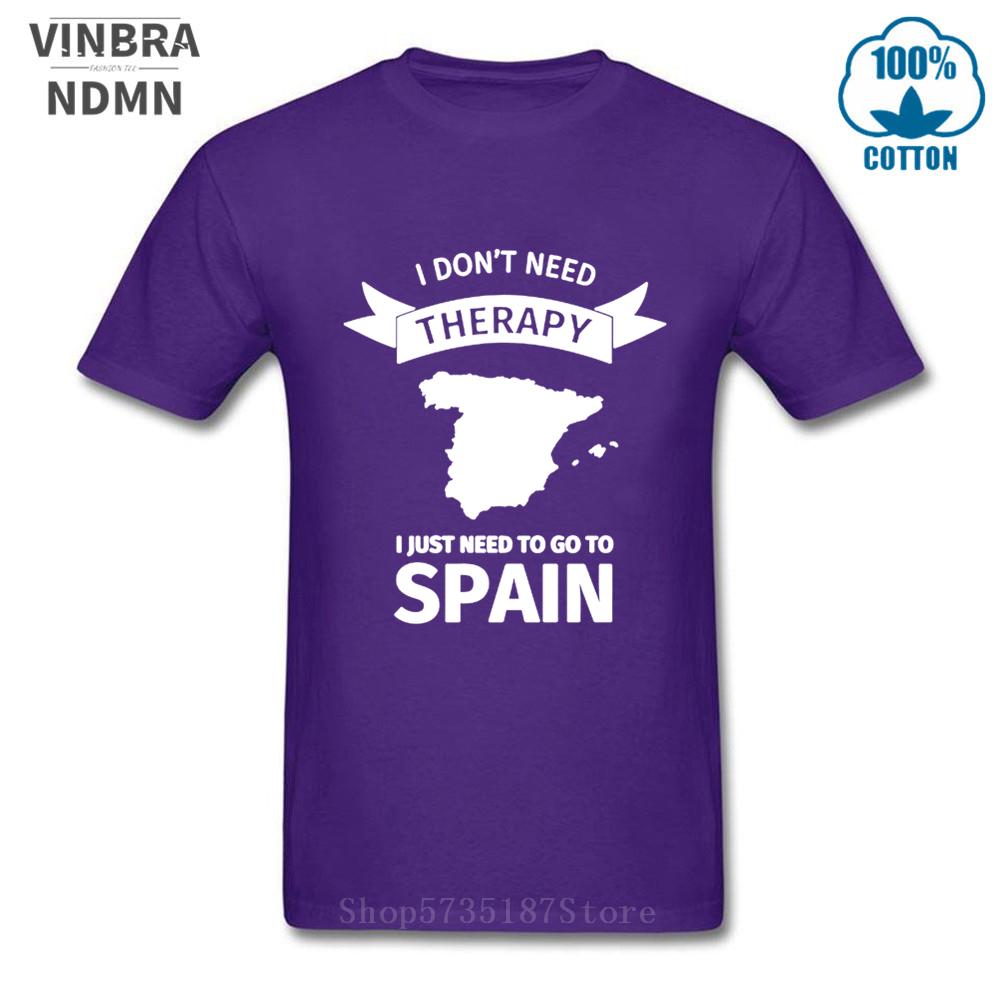 I Dont Need Therapy I Just Need To Go To Spain T Shirt Unisex Cool Summer Fashion Short Sleeve Tshirts Funny Letter Printed Tshirt